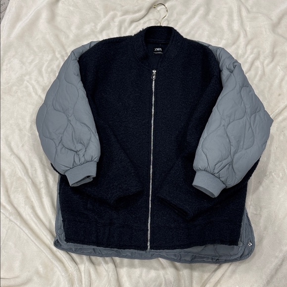 Zara Kids Oversized Quilted bomber Jacket -size 13/14 - Picture 9 of 9
